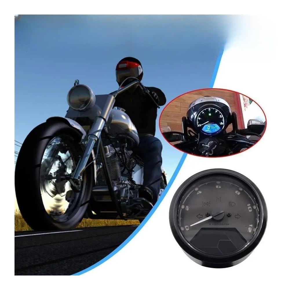 Moto Compteur Kilométrique Compte-Tours De Moto À LED, Jauge De Carburant, Tableau De Bord, Compteur Kilométrique, Compteur De Vitesse, Odomètre, Tachymètre, Jauge De Carburant