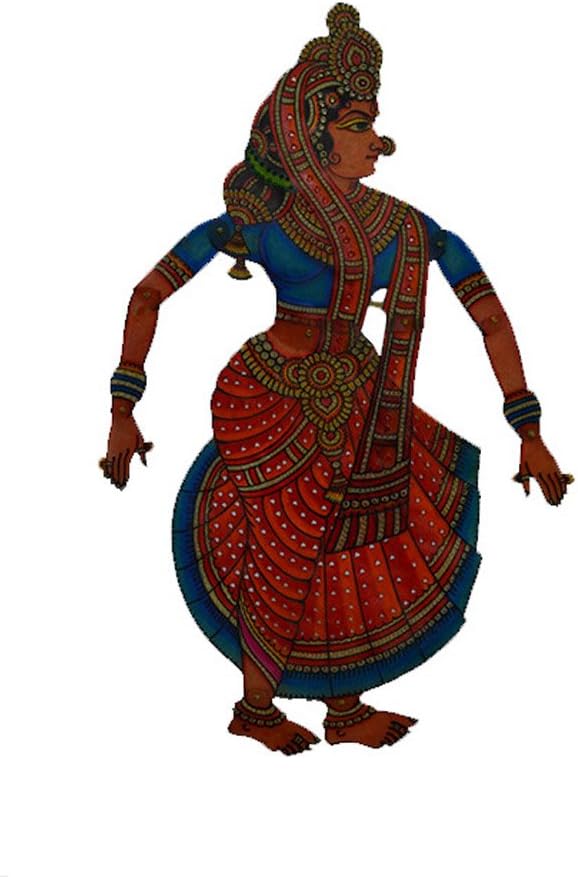 Varmohey Royal Leather Hand Painted Foldable Puppet - Sita