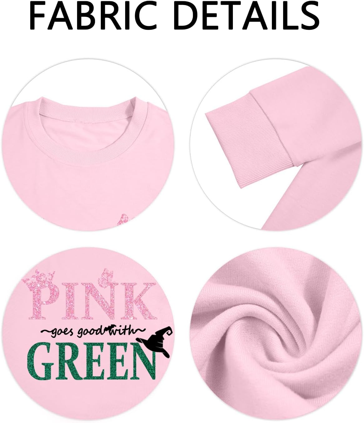 Pink Goes Good with Green Sweatshirt Women Musical Movie Graphic Gifts Casual Long Sleeve Sweater Tops - Image 4