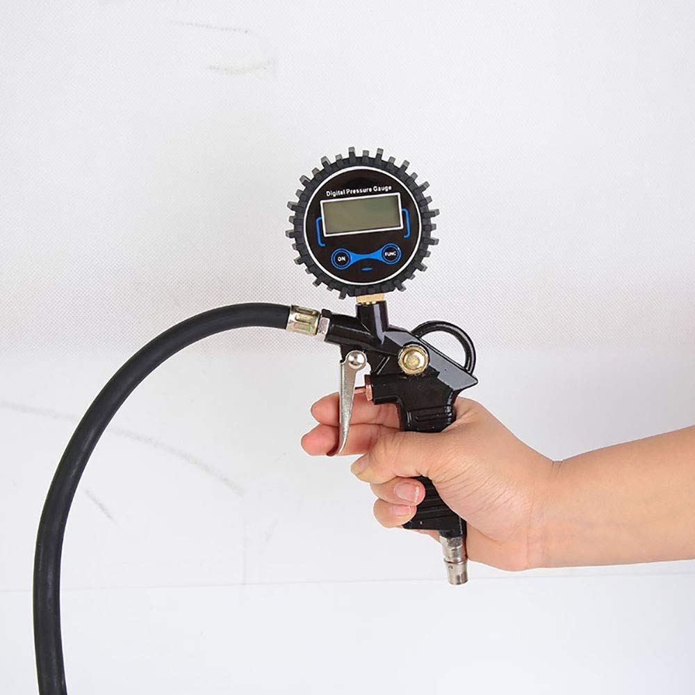 AGAATI Manometro per Pneumatici Manometro Multifunzione per Pneumatici per Auto Pressione dei Pneumatici Pistola rilevatore di Pressione per Pneumatici per la Manutenzione dei Pneumatici