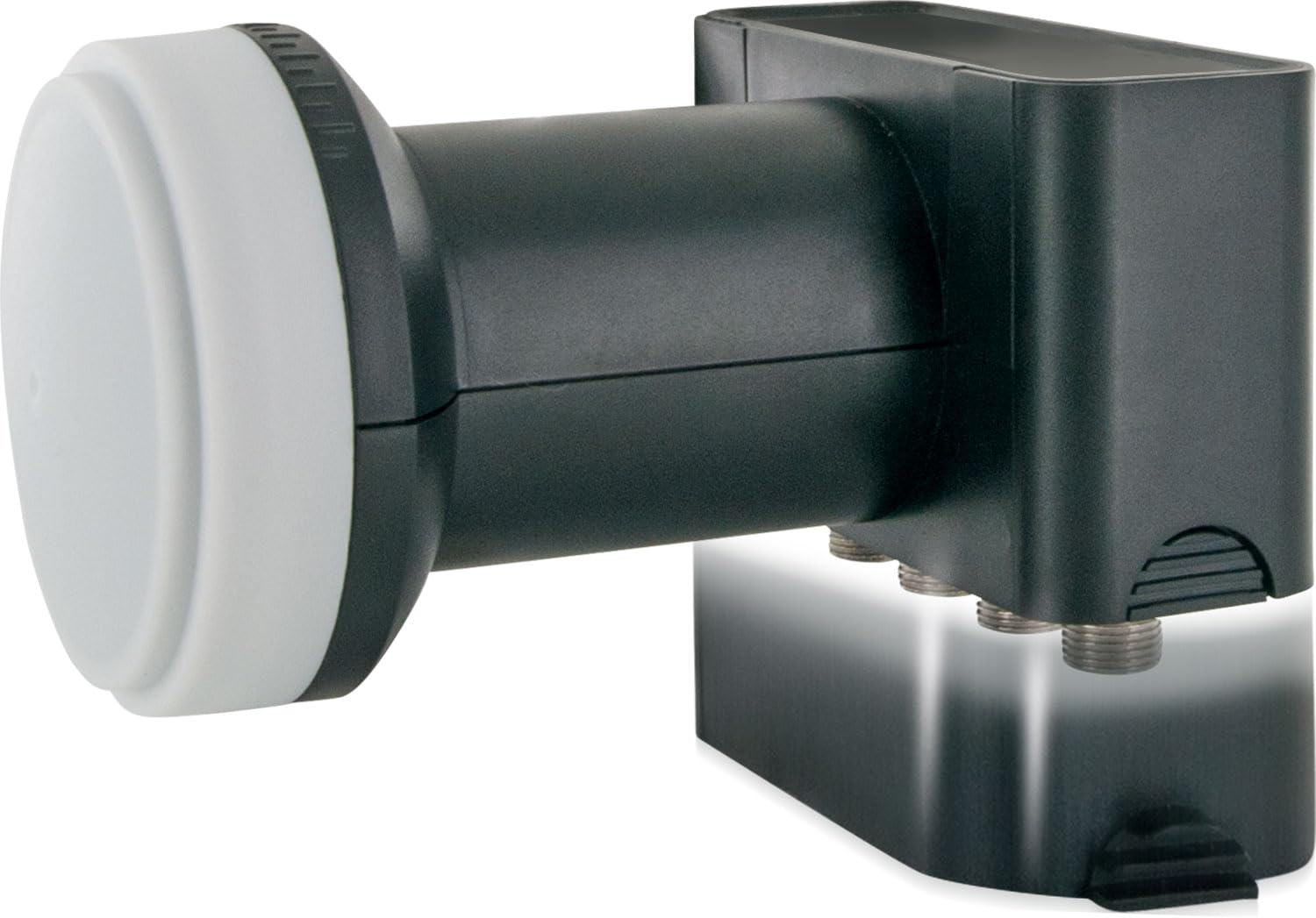 SCHWAIGER 555 Sistema SAT Set satellitare Parabola Quad LNB digitale 8x F-plug 7mm Antenna SAT in alluminio Set completo Mattone rosso 74,5 x 84,5 cm