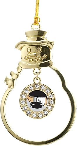 Miniatura 138 de Inspired Silver - Esquema de Virginia Occidental - Adorno de Navidad dorado - Adorno circular para árbol de Navidad con circonita cúbica