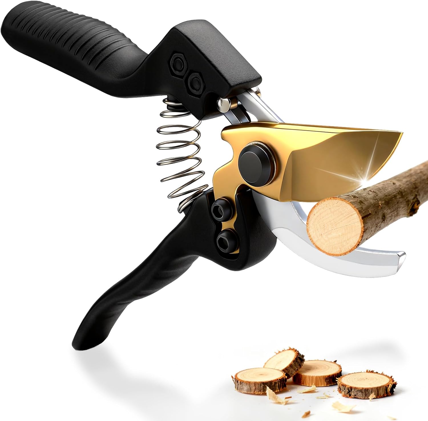 Sharp Garden Pruning Shears,Professional Bypass Garden Shears With SK5 Steel Blade,Safety Lock 3/4" Branches Clippers,Heavy Duty Scissors,Effortless Pruner Tool for Gardening Rose,Tree,Plant,Woman