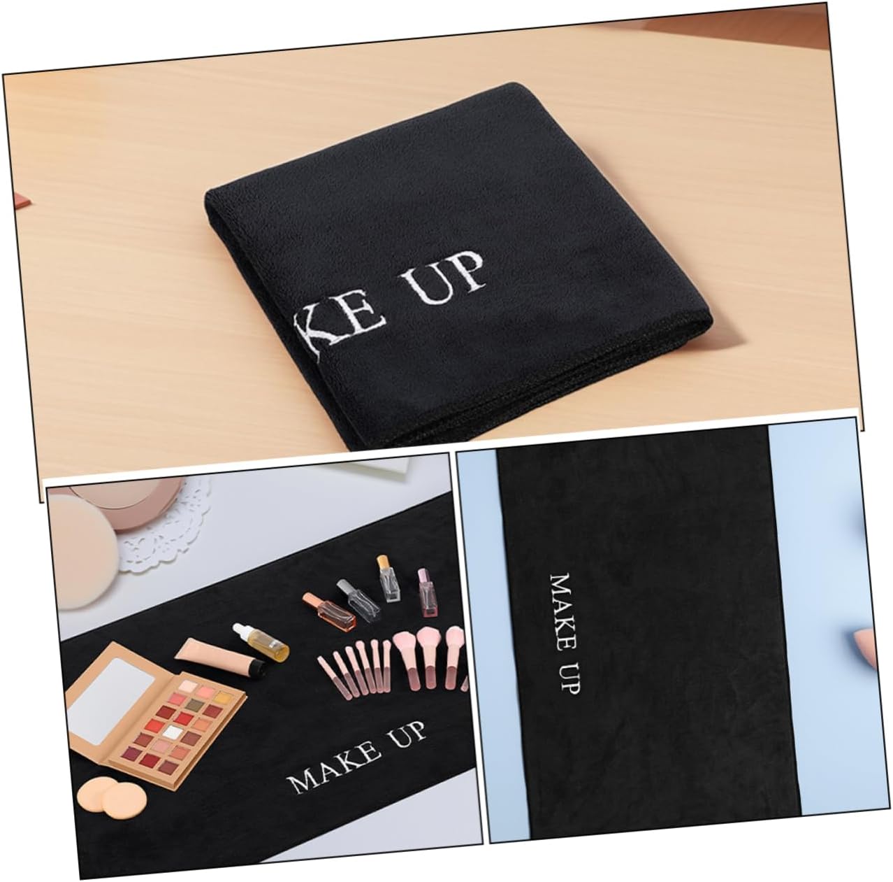 Alipis Vanity Mat for Bathroom Multi-Functional Table Protection Mat 2pcs Drawstring Makeup Set