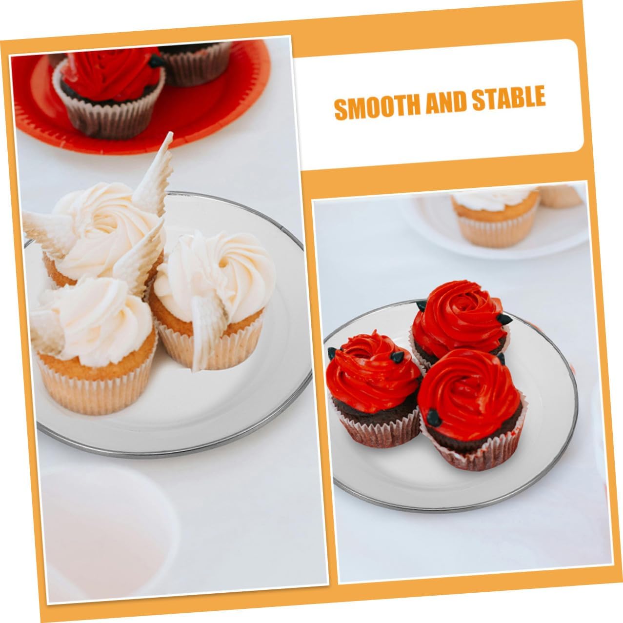 4pcs White Thickened Retro Enamel Snack Plates 22cm Small Serving Bread Tableware Sturdy Enamel Food Dishes for Home Kitchen Appetizer and Dessert