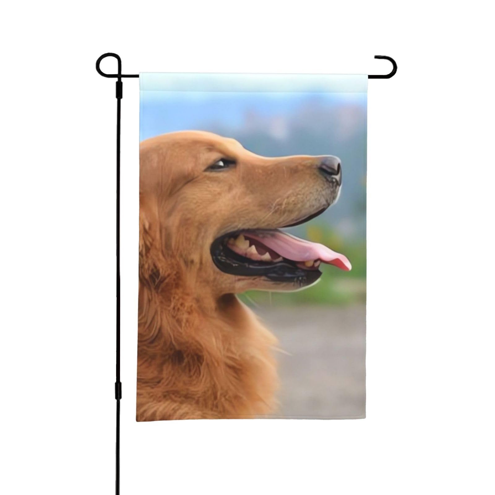 Bandiera da giardino Golden Retriever double face, 30,5 x 45,7 cm, bandiere da giardino di benvenuto per esterni, bandiere stagionali per decorazioni esterne, bandiere da giardino per tutte le