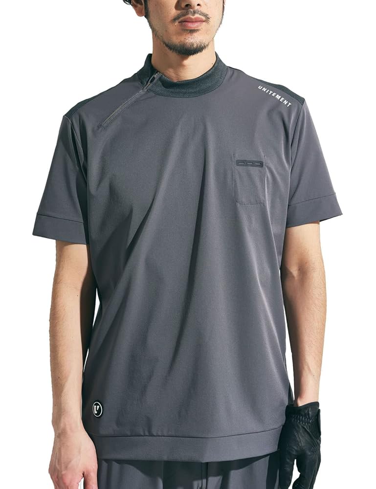 デヴァローゴルフ　モックネックシャツ　サイズL 接触冷感機能 763572019 デヴァローゴルフ モックネックシャツ サイズL 接触冷感機能