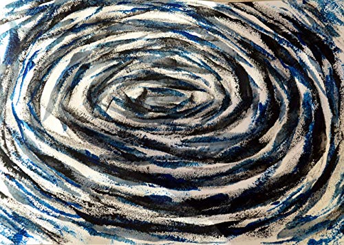 Acrylique abstraite Le Bleu de l'âme par Emmanuelle Baudry