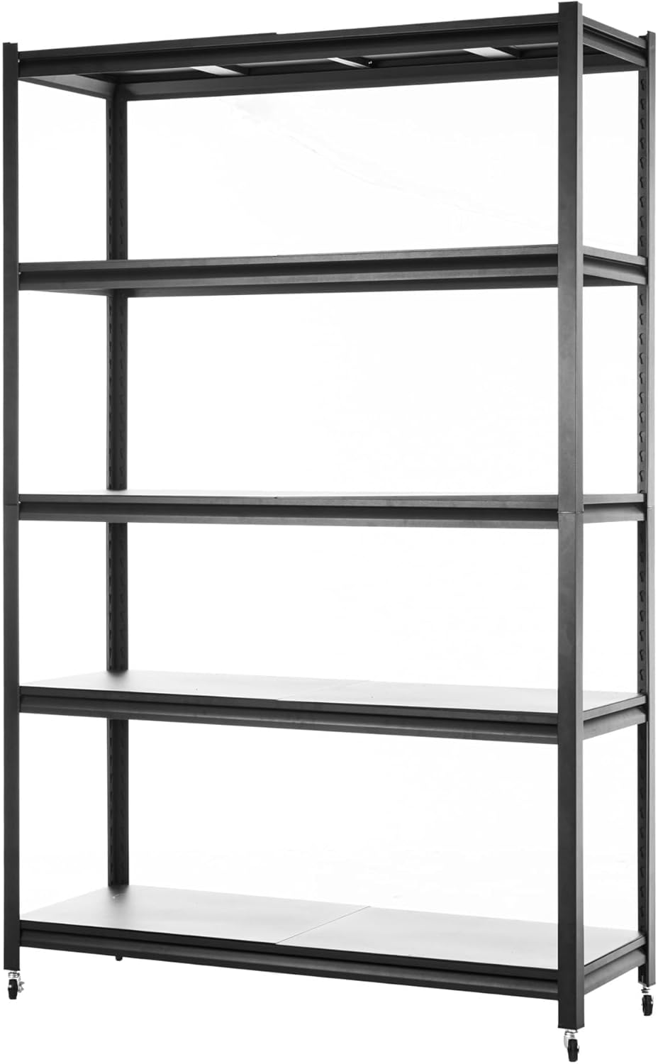 Storage Shelves with 5 Adjustable Levels, Garage Storage Shelves, Heavy Duty Metal Shelves, Practical Shelf Units, Suitable for Warehouse Storage Rooms, wardrobes, Kitchens, 72x47x17 inches