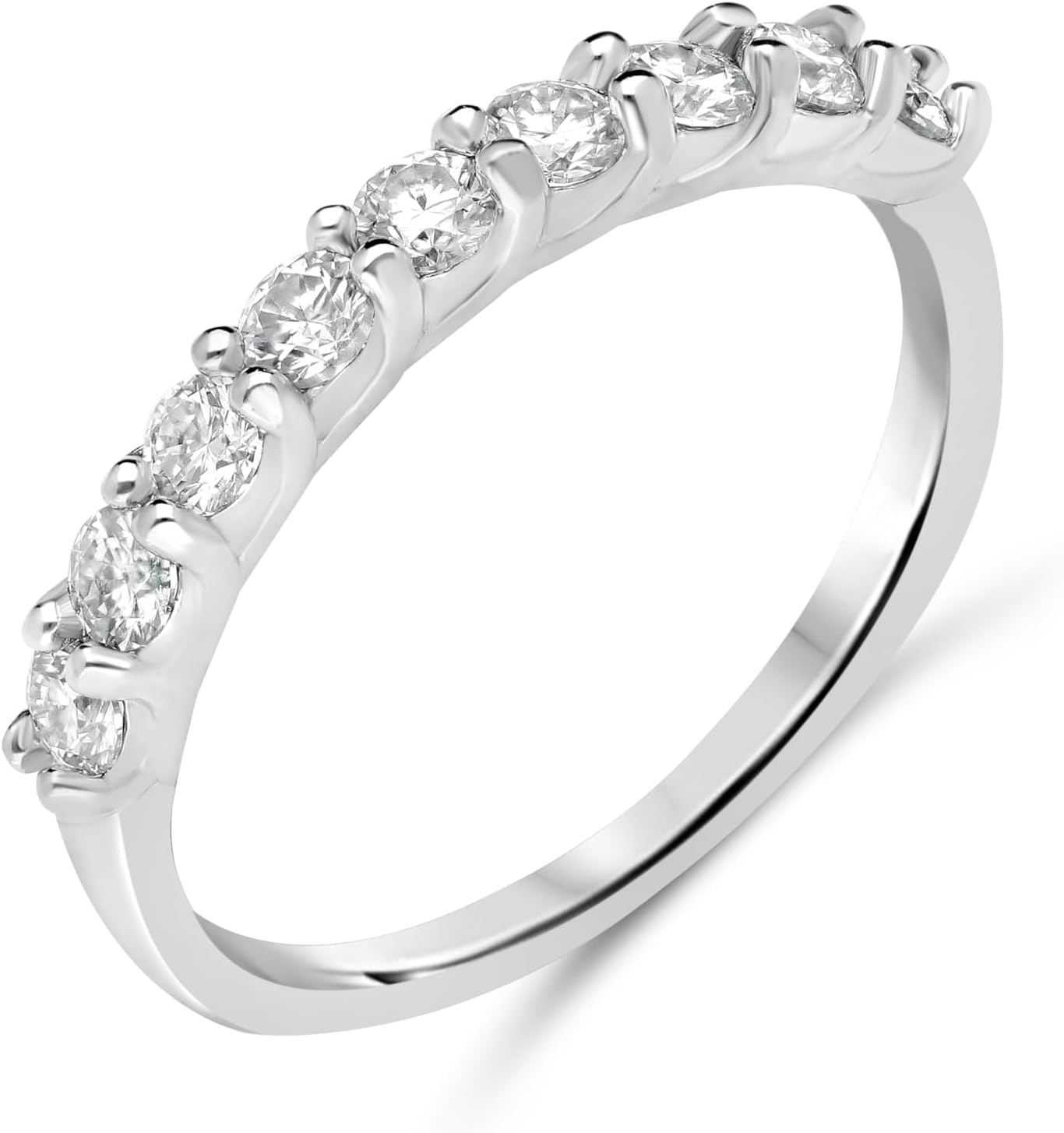 Twisted Rope Wedding Bands For Women 925 Sterling Silver | Infinity Band AAAAA Cubic Zirconia Ring | Engagement Band Eternity Promise Rings For Her