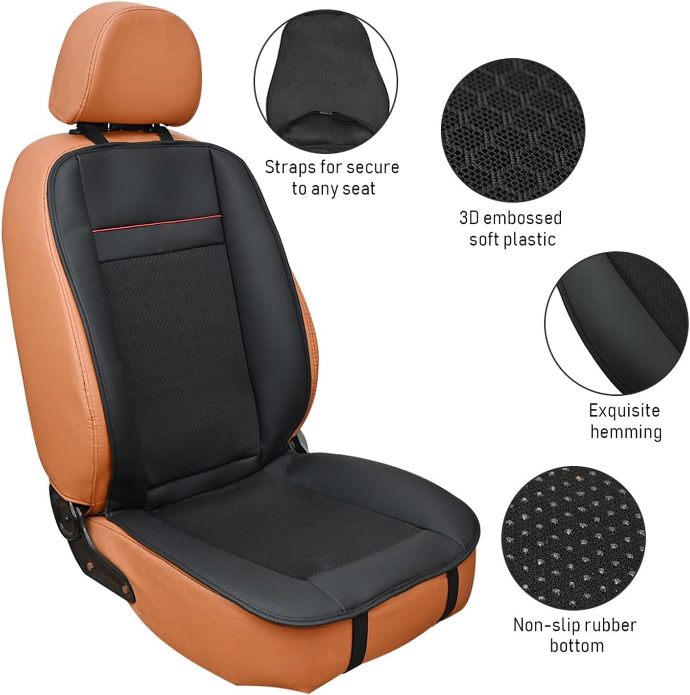 Icy Seat - Cuscino di raffreddamento per sedile auto Icy Seat, cuscino rinfrescante per sedile auto con 24 ventole e massaggio a 6 modalità, cuscinetto per sedile ventilato e traspirante