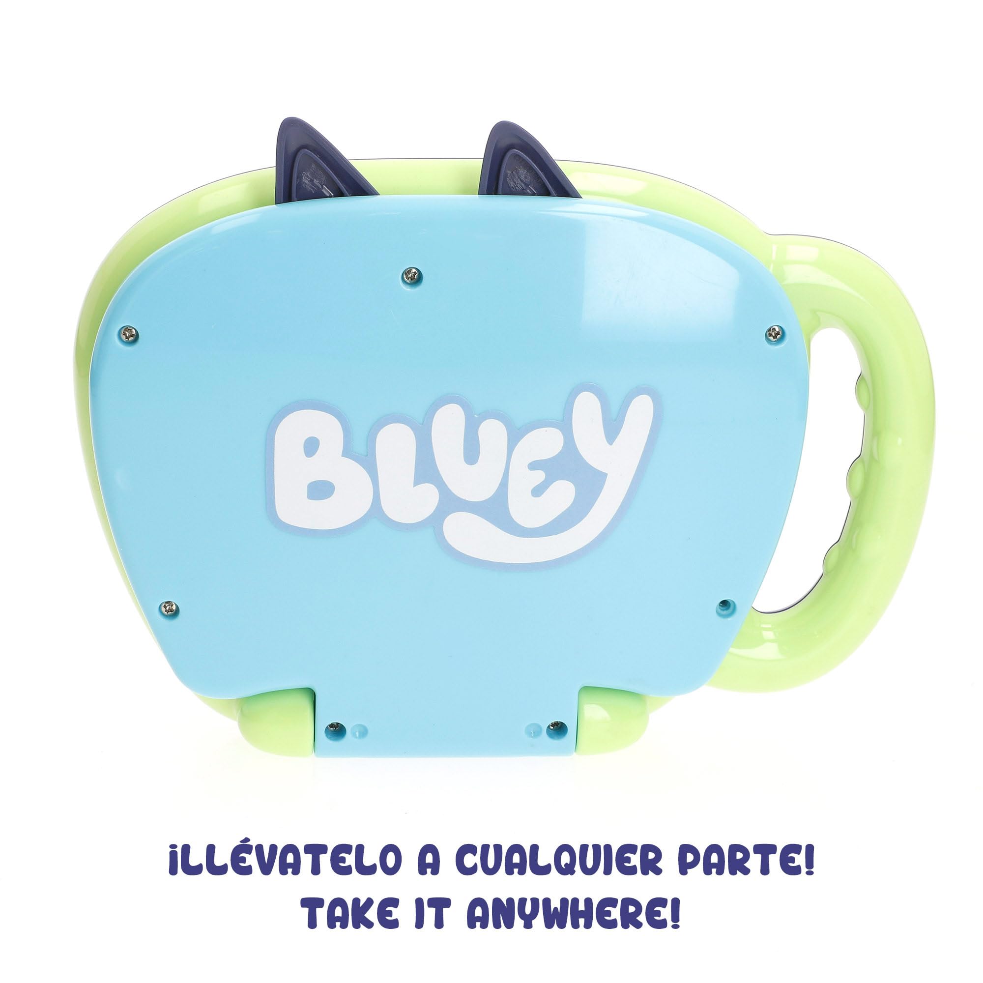 Avant Bluey -MI PRIMER ORDENADOR juguete 6 m, ideal para manos pequeñas y primeras experiencias de juego interactivo emite música al pulsar los boton, luc de color y los ojos se mueven