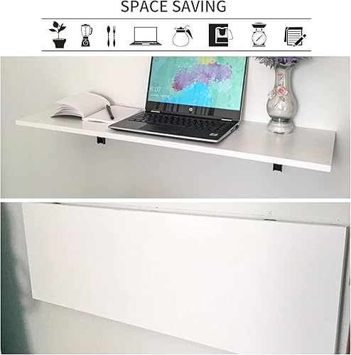 Miniatura 45 de YUMORE Soportes de estante plegables de 24 pulgadas, carga máxima: 330 libras de acero inoxidable resistente soporte de estante plegable para mesa