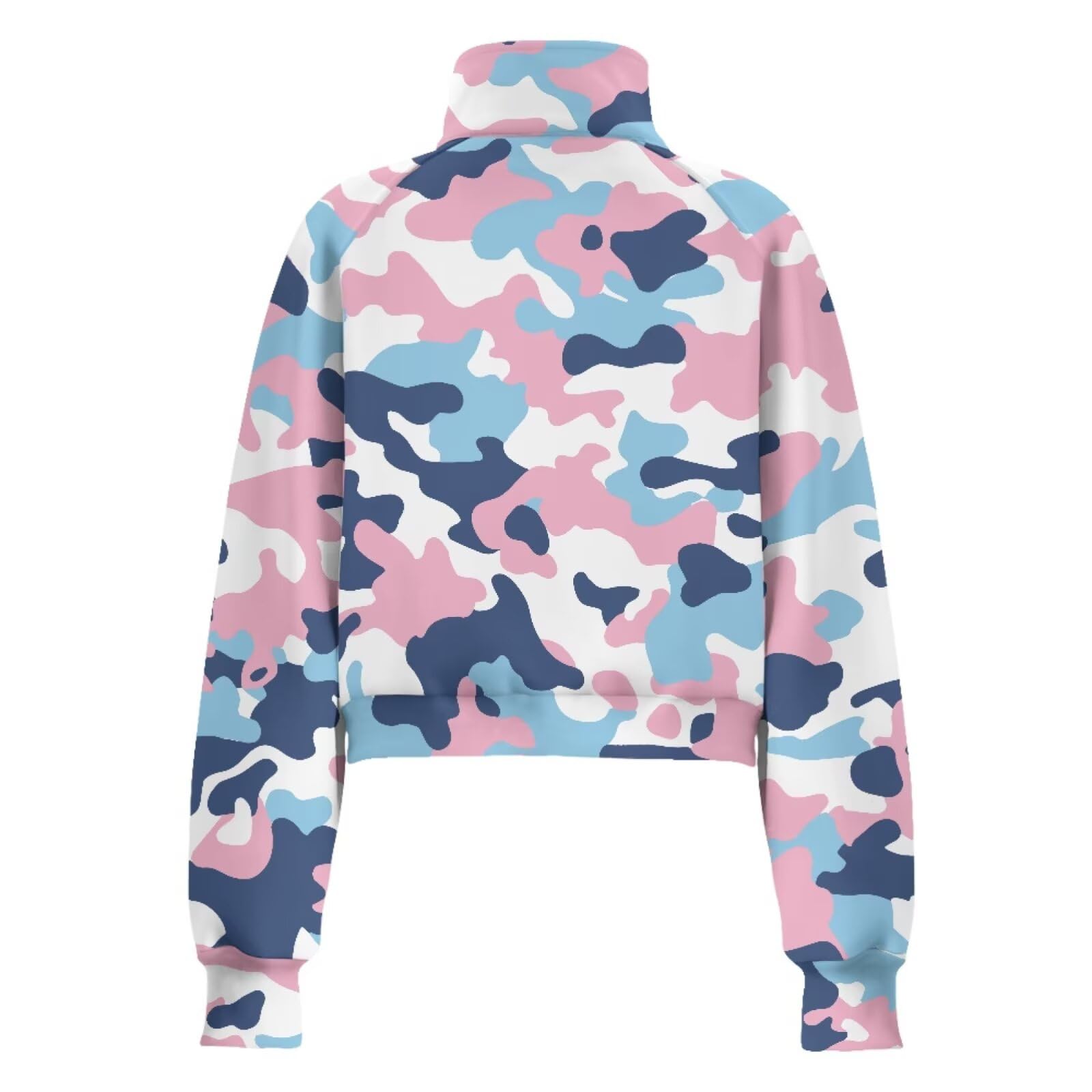 Poceacles Sudadera corta para mujer con 1/2 cremallera y agujero para el pulgar, cuello alto falso, sudadera de gran tamaño, sudadera con capucha suave