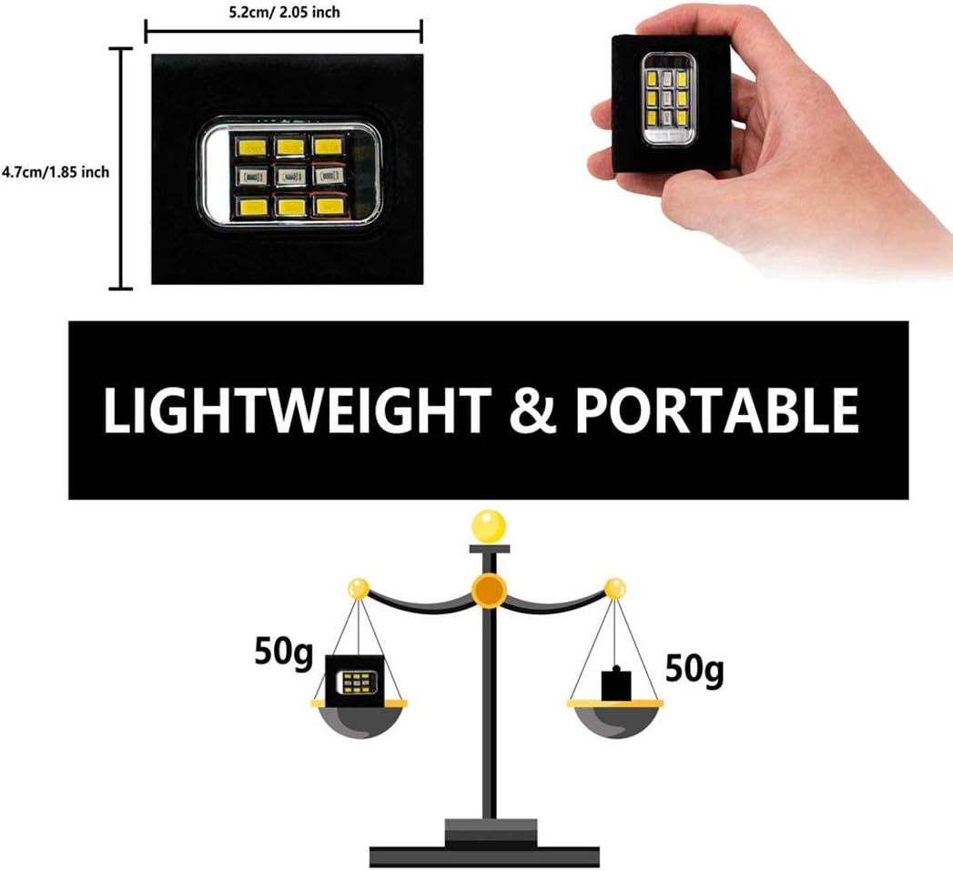 GOANDO Running Lights 2 Pack Safety Jogging LED Light for Runners and Joggers High Visibility Reflective Running Gear with USB Charging Line and Strong Magnetic Clip for Night Running Walking Hiking