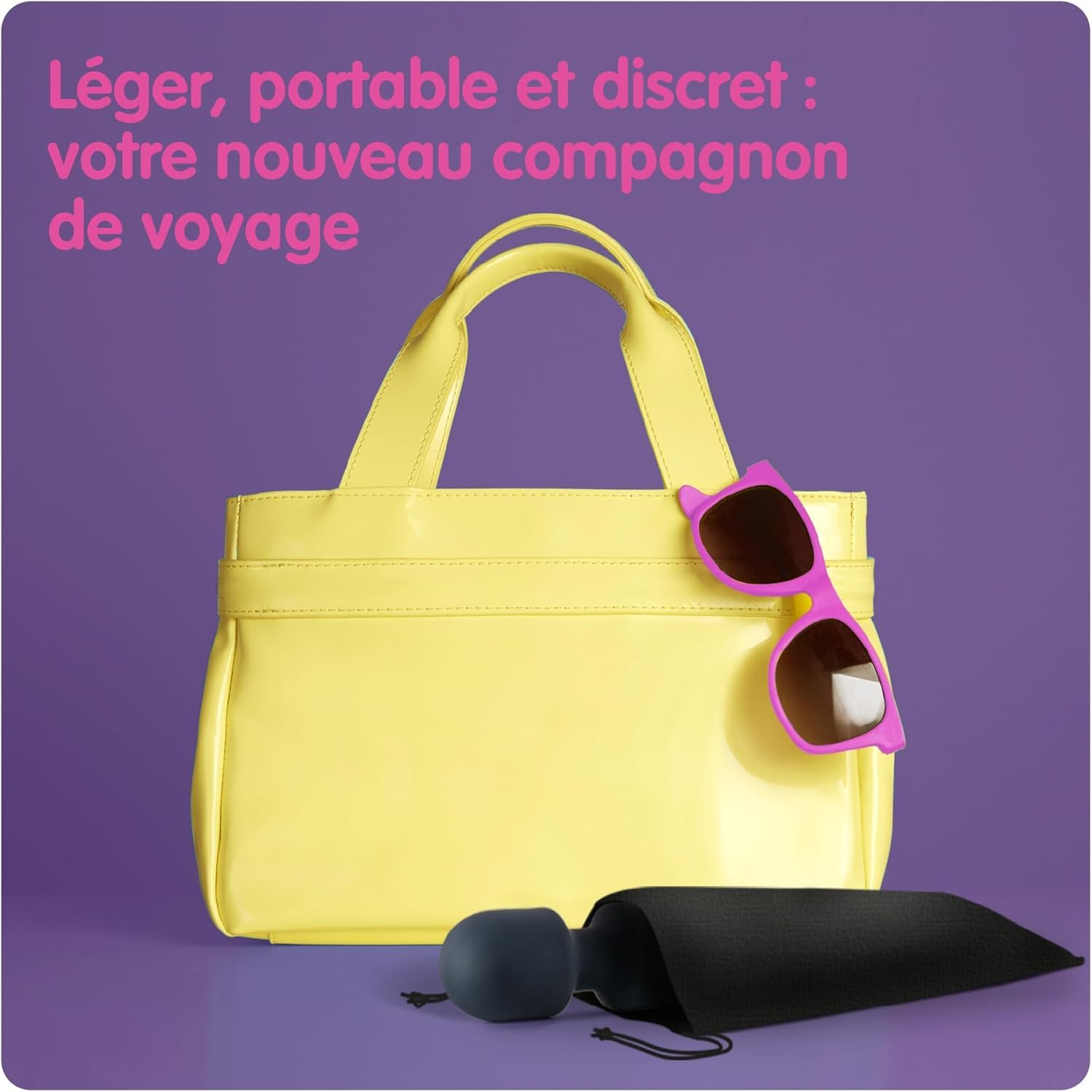 Oliver James Vibromasseur Personnel de Voyage - Silencieux, Puissant et Rechargeable - 20 Modes de Vibration et 8 Vitesses Pour Détendre Tout le Corps et Apaiser les Tensions Musculaires, Noir