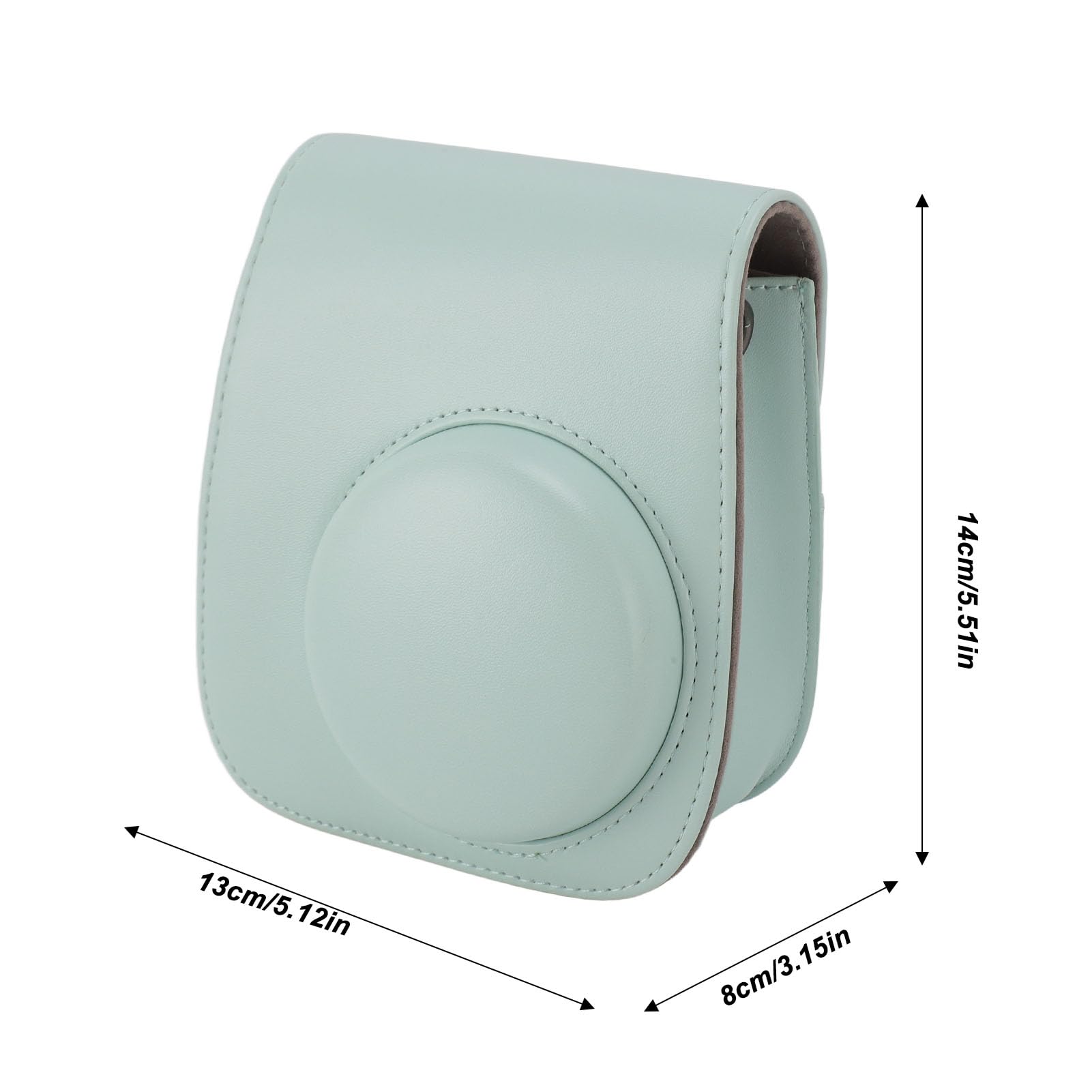 Mini 12 Accessori Custodia per Fotocamera Colorata in Pelle PU con Album Fotografico per gli Amanti della Fotografia Istantanea (Verde)