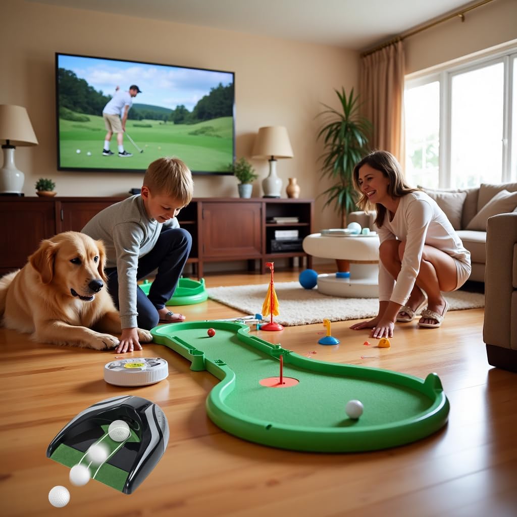 Golf Automatic Putting Cup with Adjustable Gravity Ball Return - Battery-Powered Practicing Without Interruption for Indoor Outdoor Golf Practice