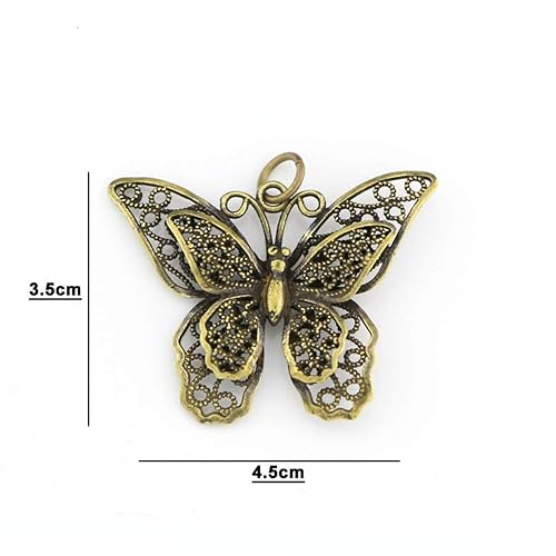 Miniatura 5 de Adorno de decoración para el hogar, mini lindo retro, estatua de mariposa de latón, llavero, colgante, escultura, hogar, oficina, escritorio,