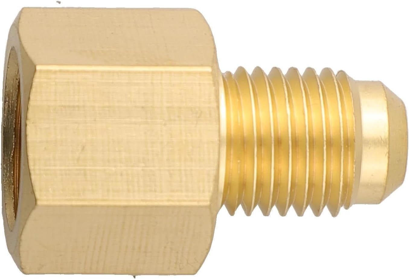 Brass Refrigeration Tank Adapter For ACME Thread Converter 1/2 in Female to 1/4 in Male Flare Fitting Vacuum Pump Adapter For HVAC Service Tool for Air Conditioning