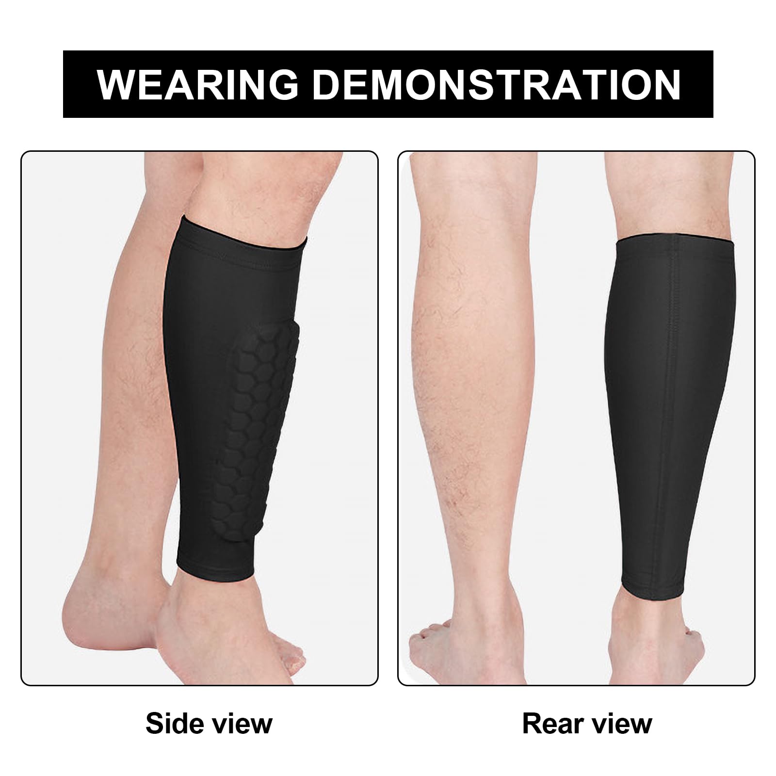 Espinilleras de fútbol, S/M/L y esquí, incluye espinilleras con bolsillo optimizado, protección para pantorrillas, resistente a los golpes, transpirable y antideslizante