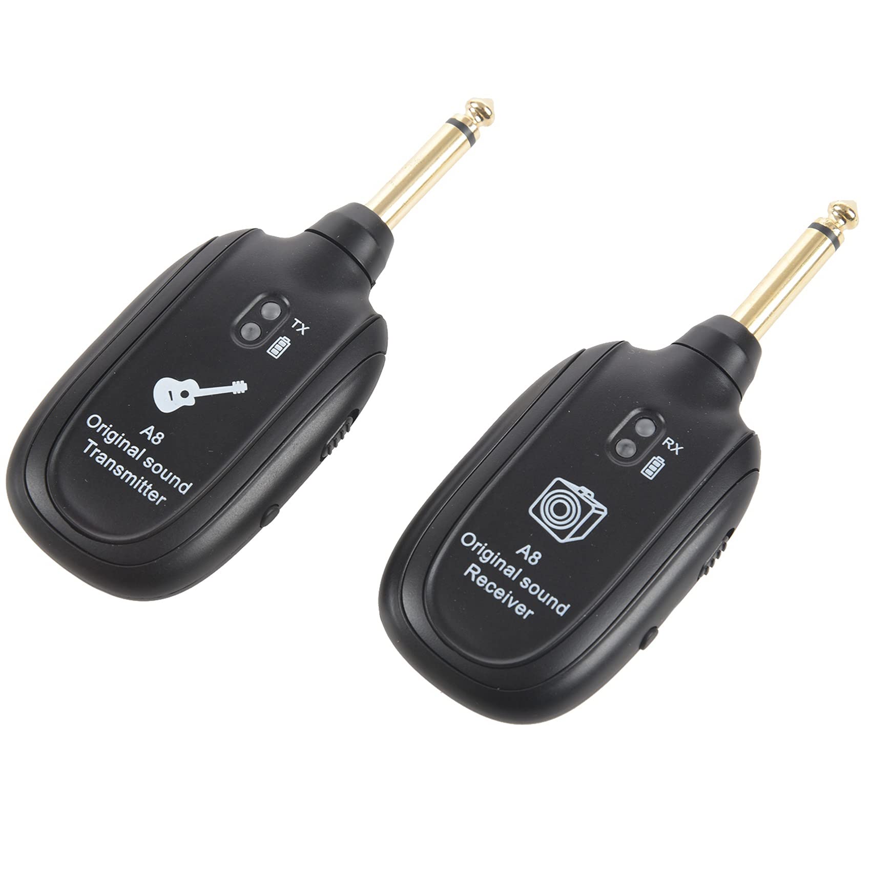 VENOAL 4X UHF Gitara Bezprzewodowy Nadajnik Odbiornik Wbudowany Akumulator