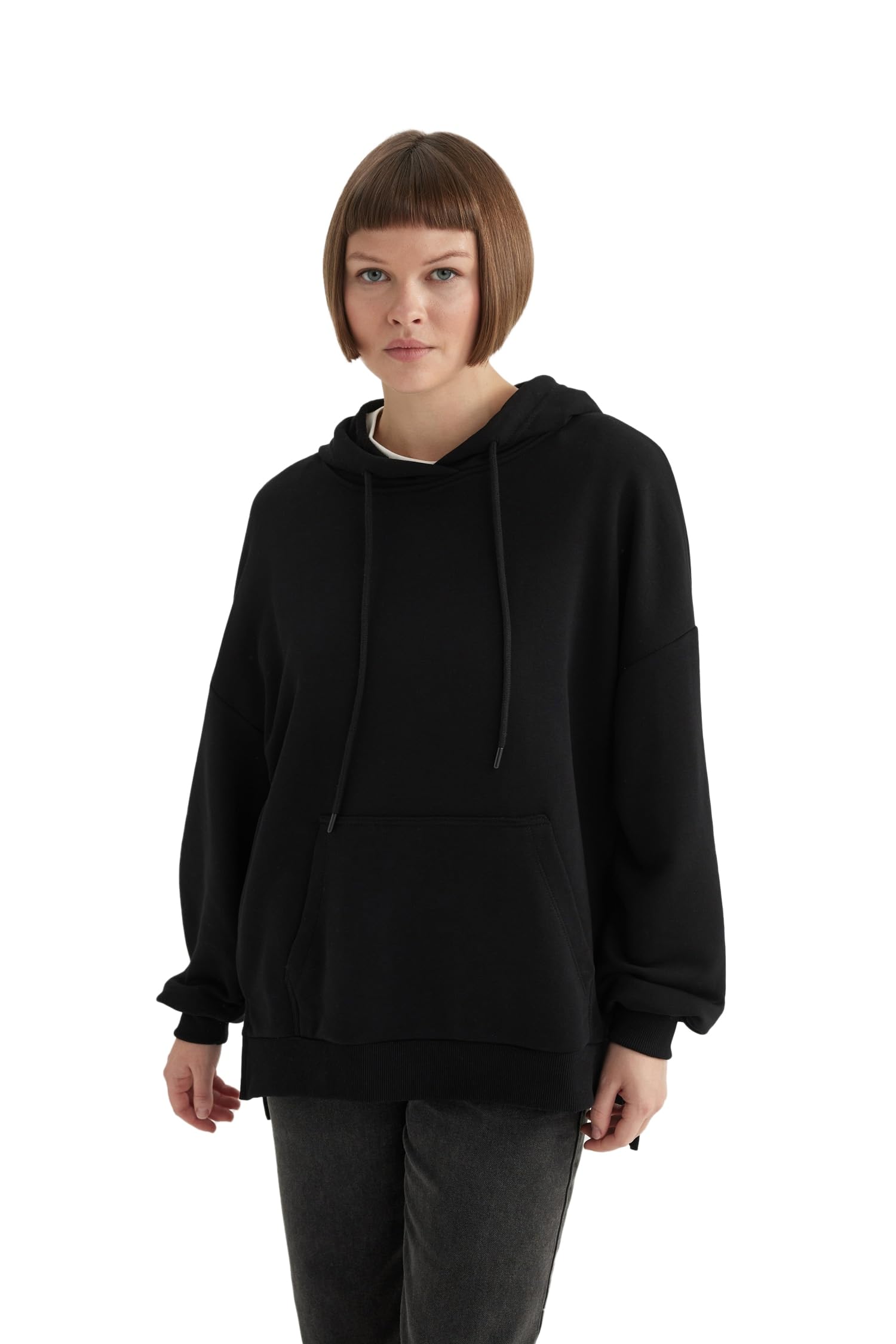Oversize Geniş Kalıp Kapüşonlu Sweatshirt