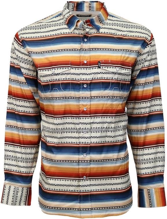 HOOEY Men's Sol Long Sleeve Pearl Snap Shirt