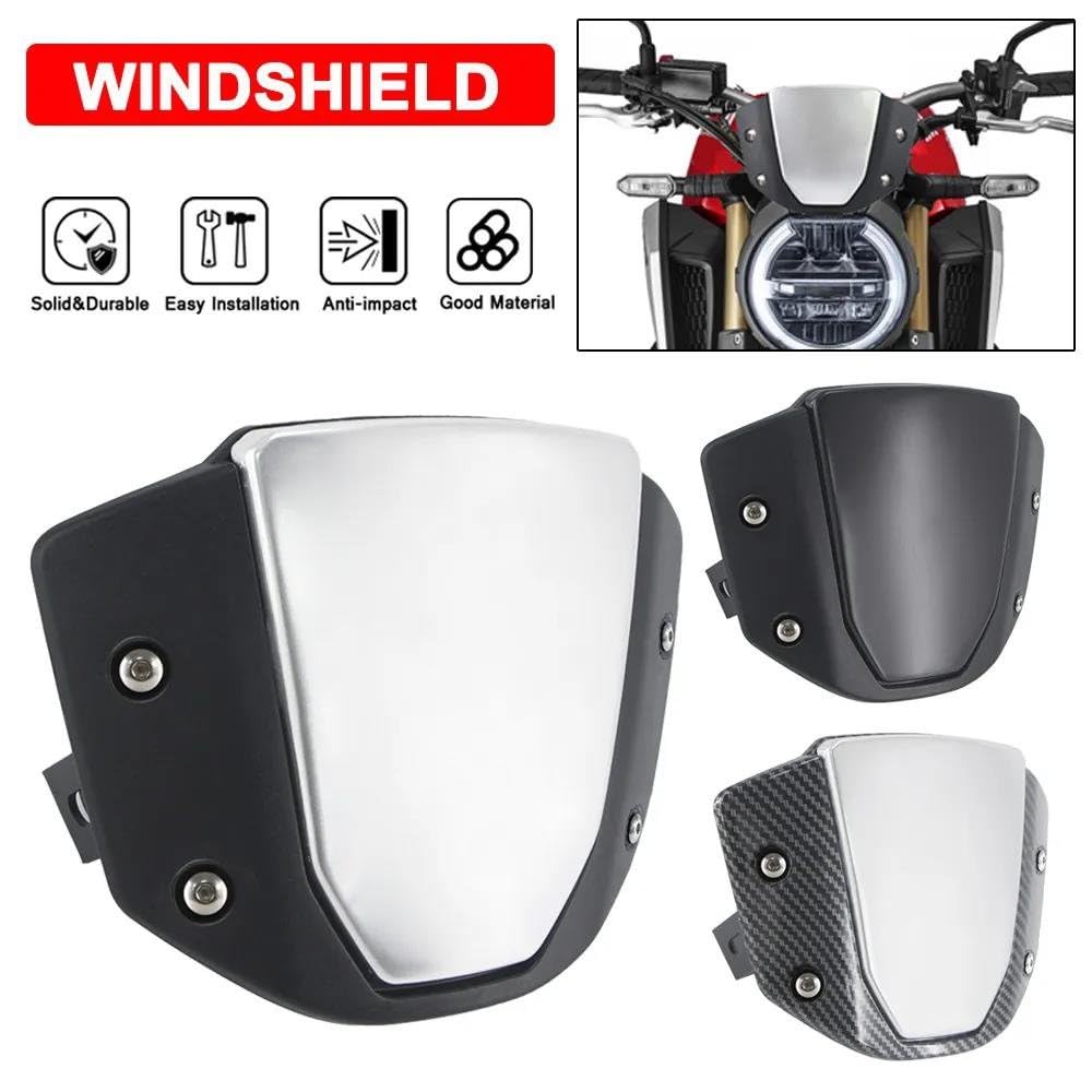 Pare-Brise Sport Moto Noir Pour Honda CB650R 2018-2023 & CB1000R 2018-2022 – Protection Vent & Style Racing