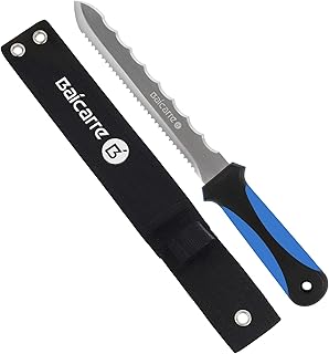Stainless Steel Garden Knife with Blue Handle,7.8" Double Side Utility Sod Cutter for Cutting Mineral Wool Insulation Garden Knife for Lawn Repair