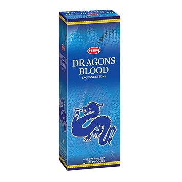 HEM Dragons Blood Blue Incense Sticks | Natural, Pure House & Flower Powder | Aromatherapy Incense For Air Purifier, Cleanness The Aura & Relieving Stress | Gift Set, 120 Count Pack of 1