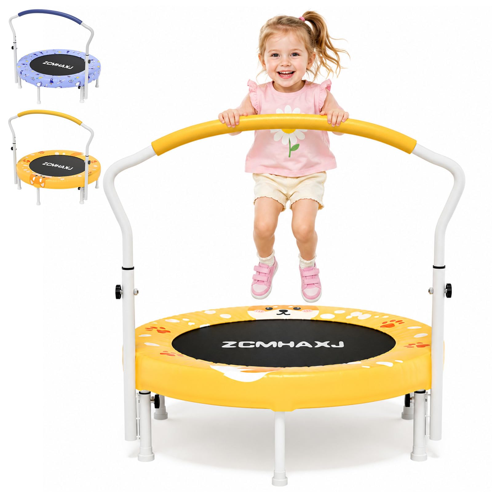 View 1 of **MISSING PIECES, FOR PARTS ONLY** ZCMHAXJ 36" Toddler Trampoline with Animal Pattern