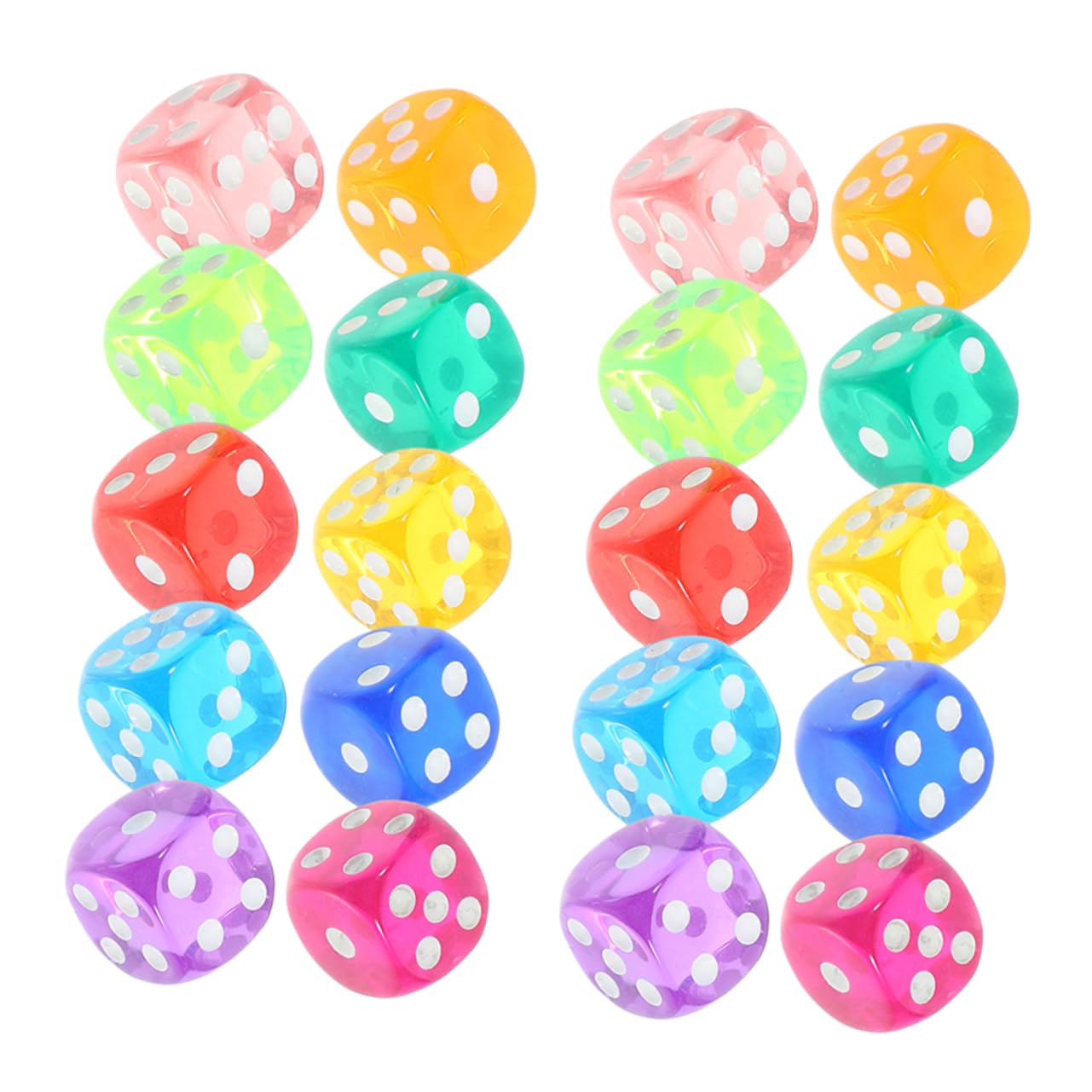 BESTonZON 400 Pièces Dés Transparents dés de Couleur Jeux de dés Jouer aux dés de des dés Jouets Dés drôles Accessoires de fête Outil de de société dés pour Le Acrylique