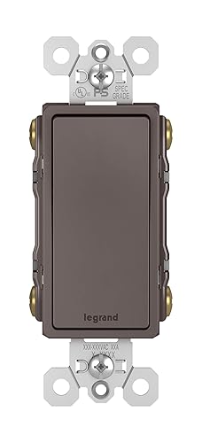 Vista 15 de Legrand Radiant TM874DBCC6 Interruptor de pared basculante de 15 amperios, interruptores de luz decorativa de 4 vías, bronce oscuro (1 unidad)