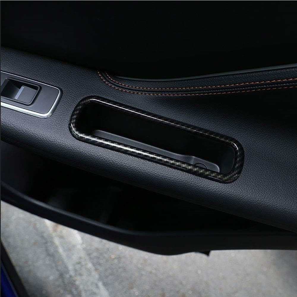 YIWANG Carbon Fiber Style Car Door Storage Box Decoration Frame Trim for Jaguar F-Pace 2016-2018 Car Accessories 2pcs/Set