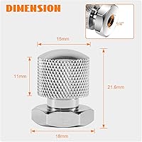 Vista 3 de 3 piezas de tornillo de asiento trasero moleteado de acero inoxidable con tuerca de montaje de asiento solo rosca de 1/4"-20 Patrón de calavera