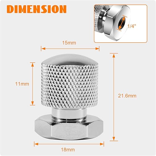 Miniatura 3 de Tornillo de perno de asiento trasero de acero inoxidable moleteado con tuerca de montaje de asiento individual de 14 "-20 roscas patrón de cráneo