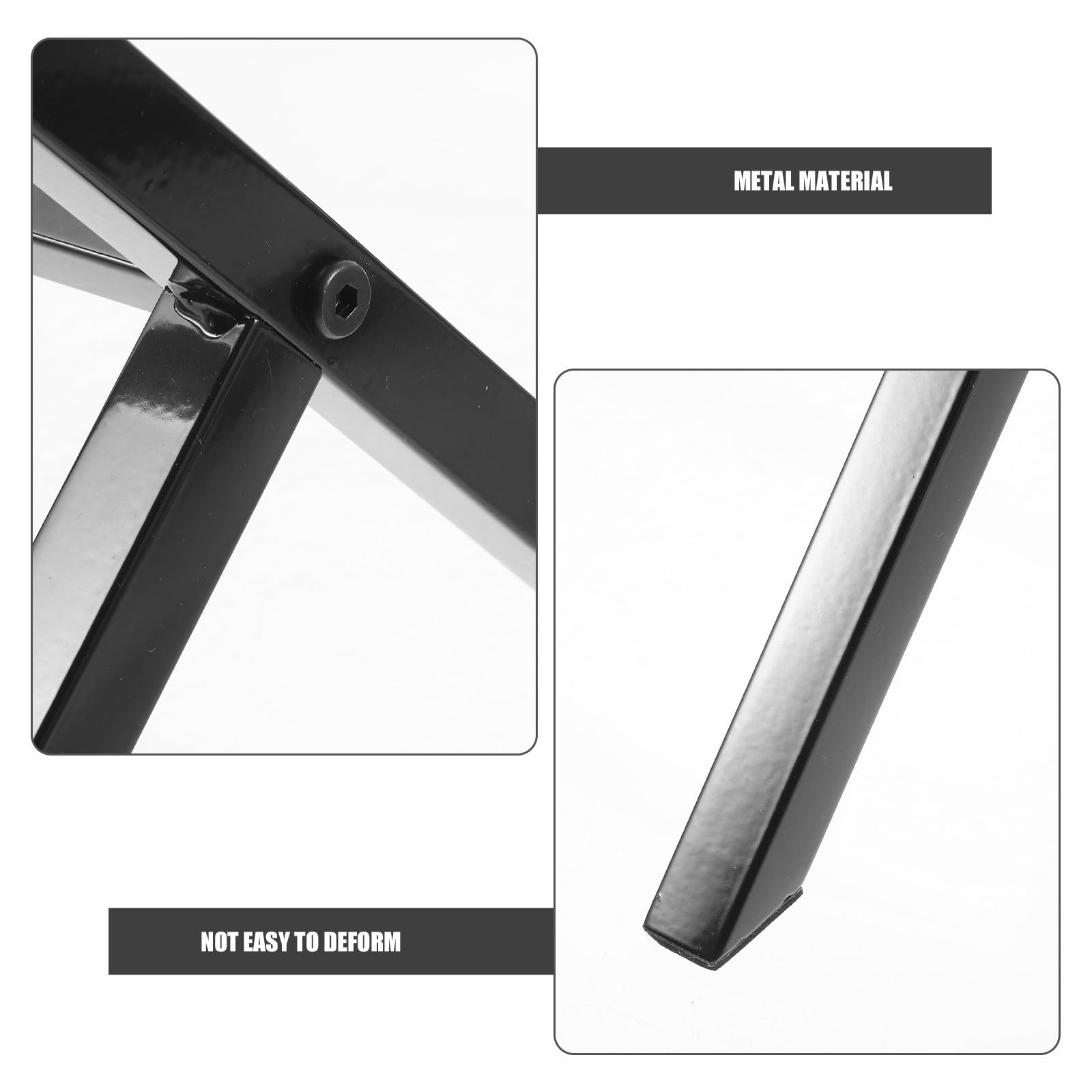 USHOBE Porta Dischi Vinili in Metallo Nero Grande Capacità, Supporto da Scrivania per Ufficio e Negozio, Espositore per Vinili e CD Pratico e Resistente