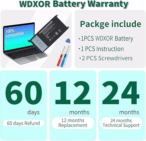 Miniatura 6 de WDX0R - Batería para portátil Dell Inspiron 15 7579 7569 5578 5565 5567 5568 5570 5775 5579 7560 7570 13 5378 5368 7375 7368 7377 40 52 Serie 5765