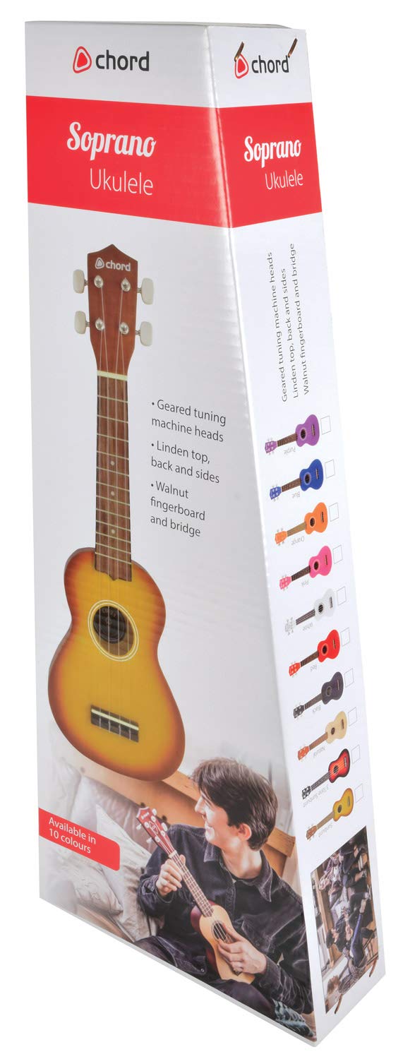 Chord | Ukulele sopranowe z torbą do noszenia | Sunburst