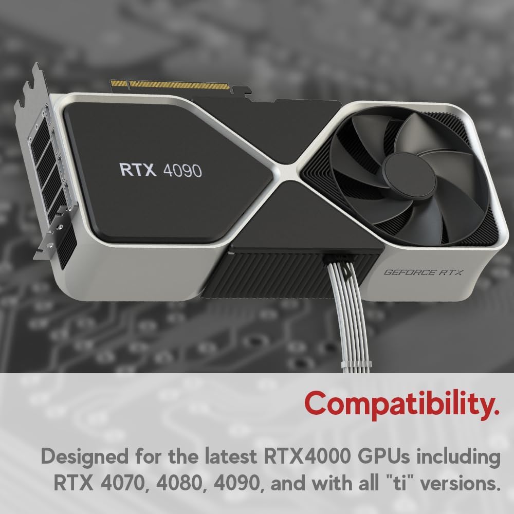 LINKUP - Cavi di prolunga di alimentazione AVA 12VHPWR PCIE 5.0 da 600 W, 16 AWG, con rivestimento a maniche lunghe, spine modellate, kit da 4 pezzi per GPU RTX4000 per prestazioni di gioco per