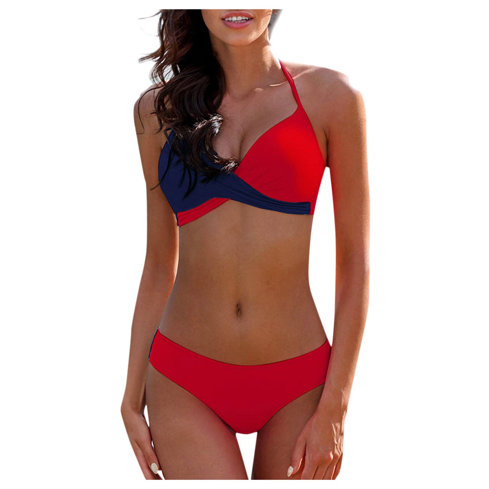 uxxnjfg Bikinis Mujer 2024 Push Up Traje de Baño Mujer Dos Piezas Reductores con Lazo Acolchado Deportivo Sexy Verano Bañador Playa Surf Bañadores