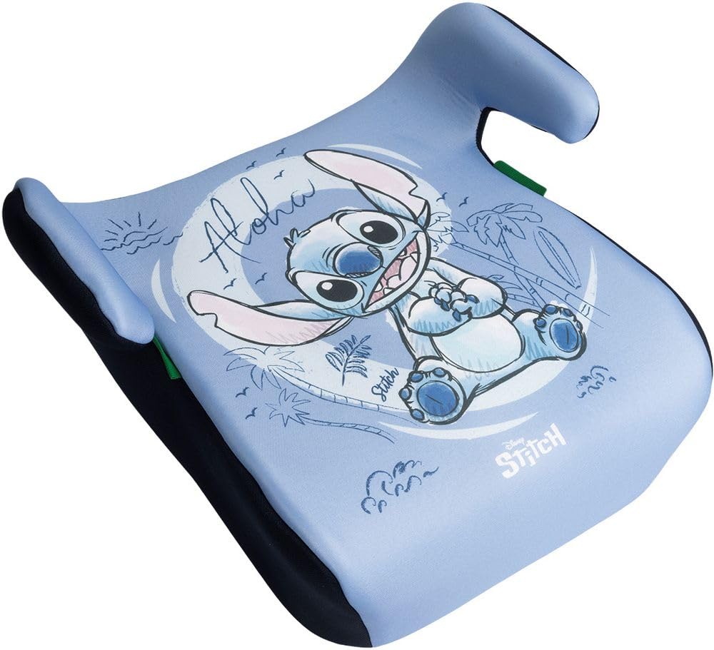Tataway Disney Stitch i-Size ECE R129 Autositz für Kinder, 126-150 cm, 22-36 kg, 6-12 Jahre alt, Gruppe 3, leicht und einfach zu tragen — abnehmbar und waschbar