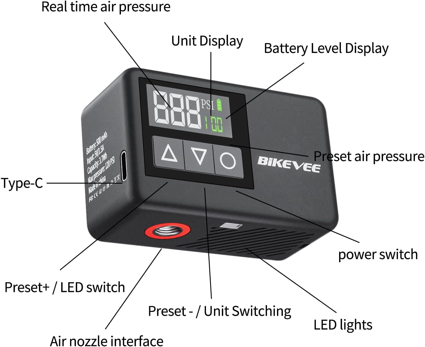 GPS Speedometer & Odometer - Wireless Bike Computer + Mini Bike Pump Electric (New Version)