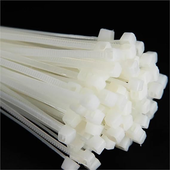 FFHDJL 100Pcs Nylon Cable Self-Locking Plastic Wire Zip Ties Set 3 * 100 3 * 150 4 * 200 MRO Industrial Supply Fasteners Hardware Cable(4 * 200)