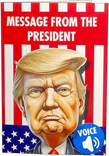 Joyadora Donald Trump Birthday Card Talking - Trump Merchandise Gift, Funny Birthday Card for Men, Dads, and Women
