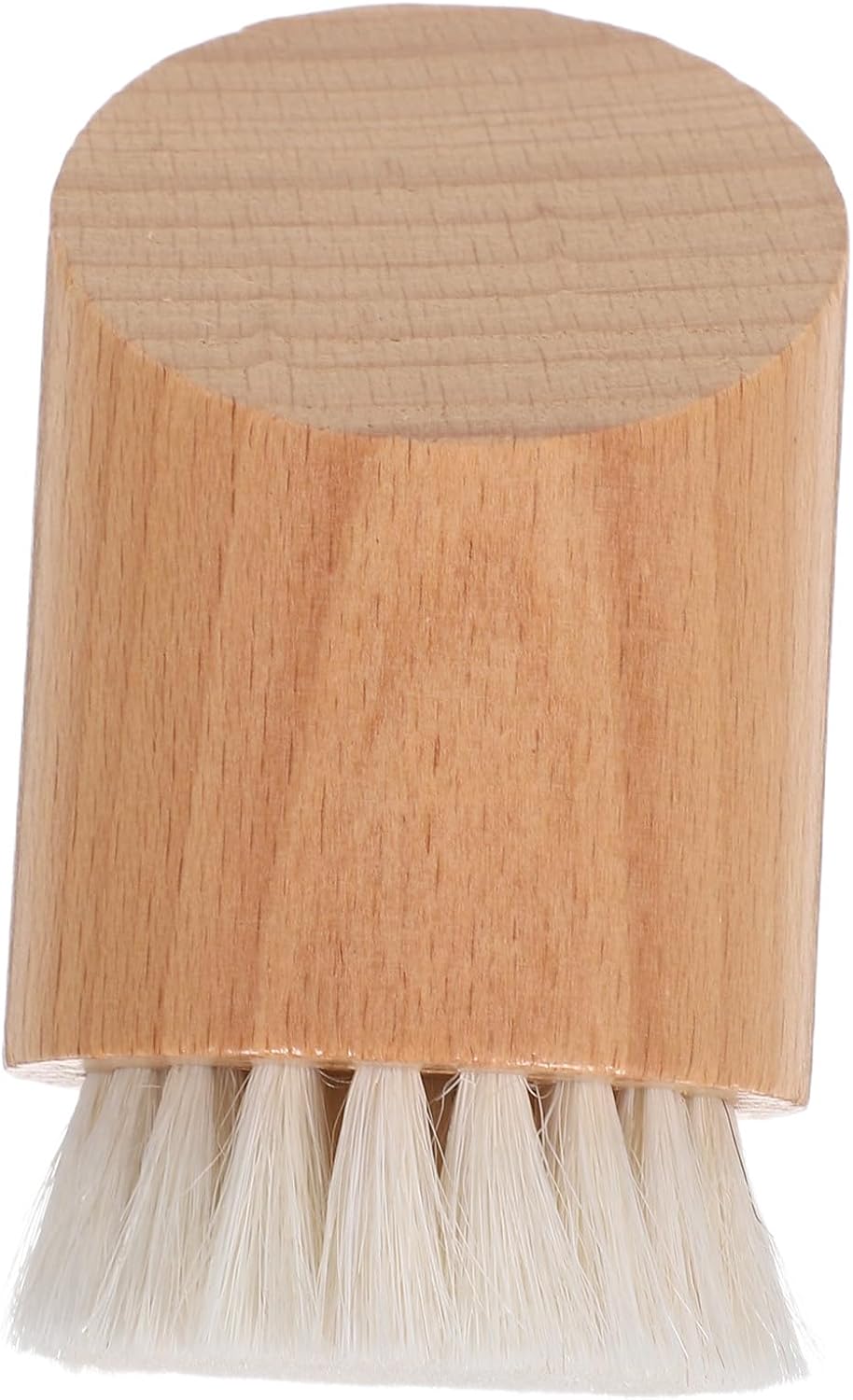 Facial Cleansing Brush with Beechwood Handle and Hair Bristles Exfoliating Face Scrubber for Deep Pore Cleaning and Blackhead Removal Compact Skin Care Tool
