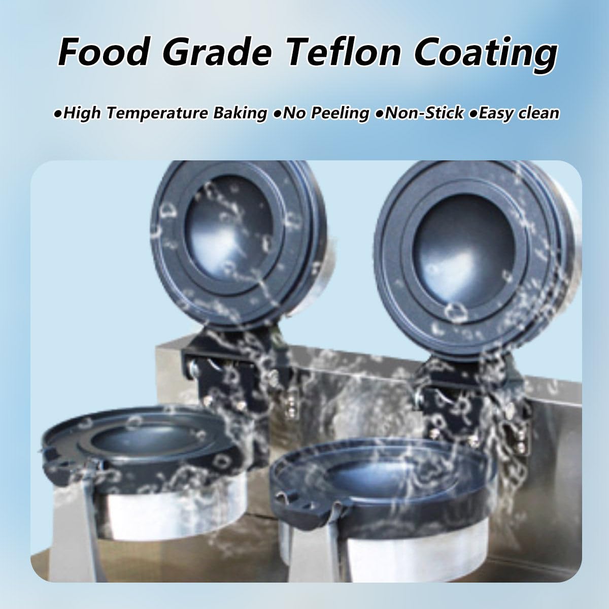 Pressa per Hamburger, Macchina per Hamburger Rotante, Macchina per Hamburger con Gelato e Timer, Macchina per Waffle in Acciaio Inox, Calore e Tempo Regolabili, per panetterie, RIS