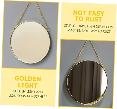 Miniatura 7 de Espejo de vanidad Espejo de pared de adorno Decoración de espejo redondo Decoración Espejo cosmético Espejo nórdico Espejo de pared de metal Espejo