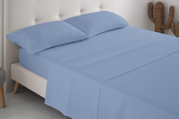 Degrees Home Premium - 4 Piece Brushed Microfibre Sheet Set (105 x 190) - Fitted Sheet, Flat Sheet and 2 Pillowcases 80 x 50 - Extra Soft, Anti-Wrinkle and Oeko-Tex Certified - 1